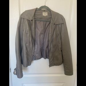 Grey pleather jacket